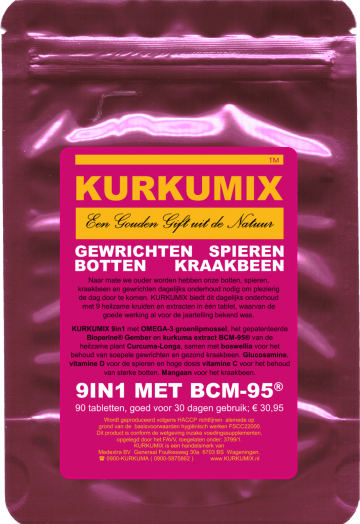KURKUMA Multi Pflanzliche Ergänzungsmittel 9-in-1 mit Grüne Lippenmuschel